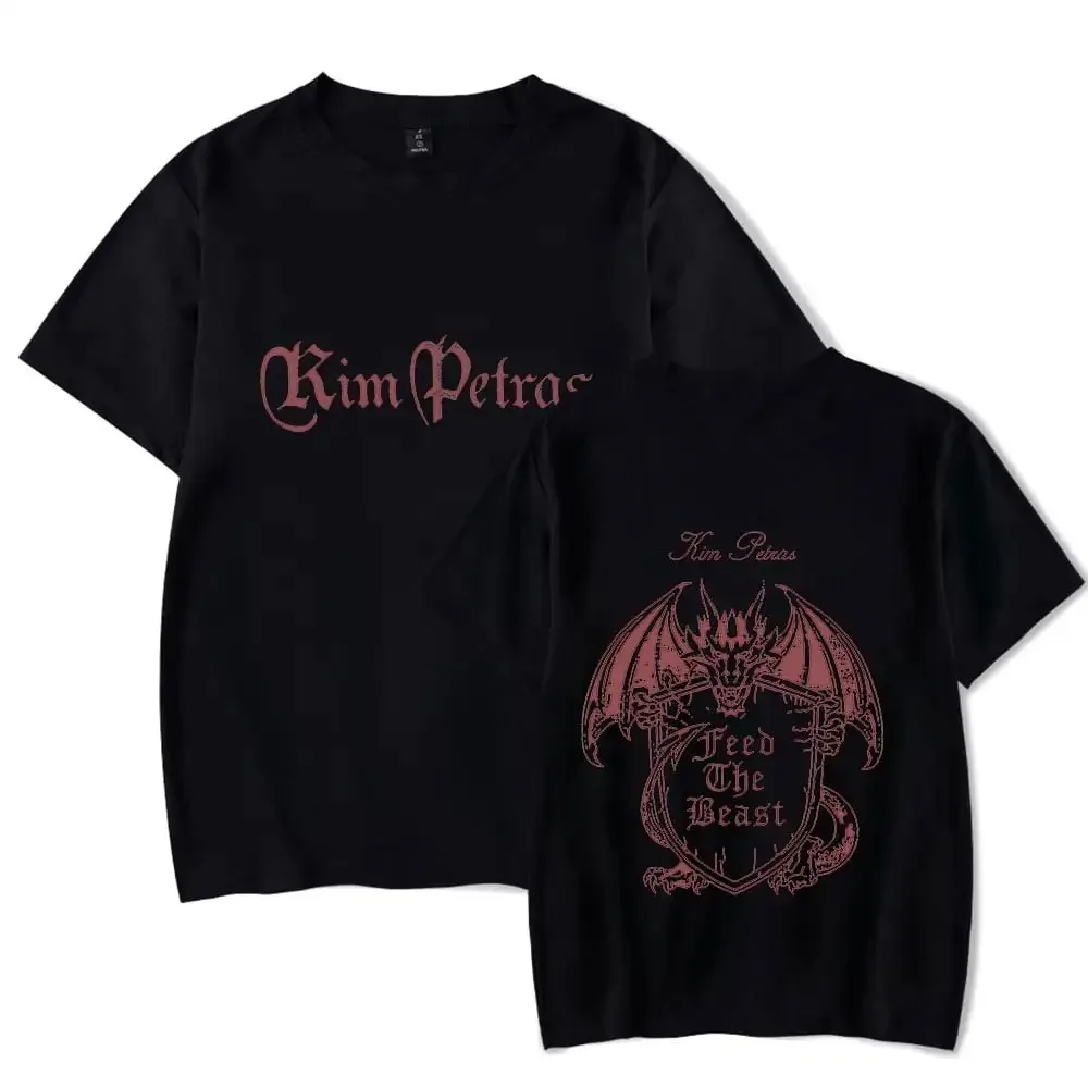 Kim Petras Feed The Beast Women Print T Shirts High Quality Casual Femme Clothing Loose Simplicity Unisex Short Sleeve Tees Tops