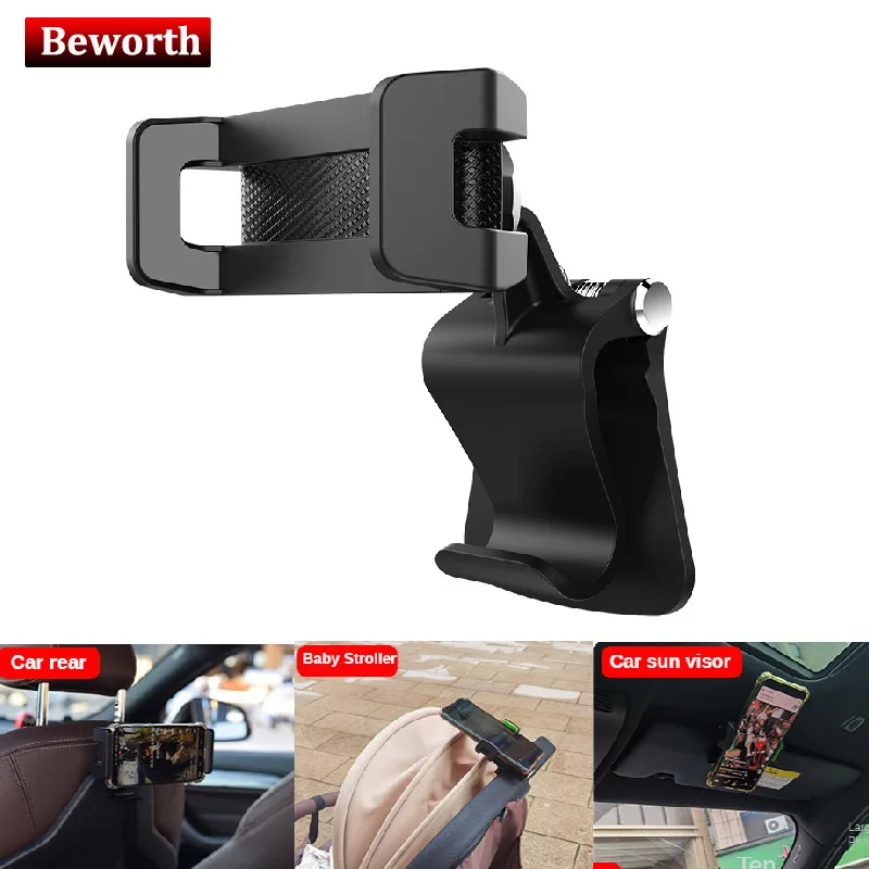 

For Tesla Model 3/Y 2023 Car Bracket Multi-functional 360° Rotation Car Rear Seat Phone Holder Bracket Hook Interior Accessories