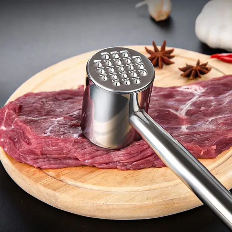 

Stainless Steel Kitchen Tenderizer, Beef Mace Hammer for Loosening Meat Steak and Making it Tender