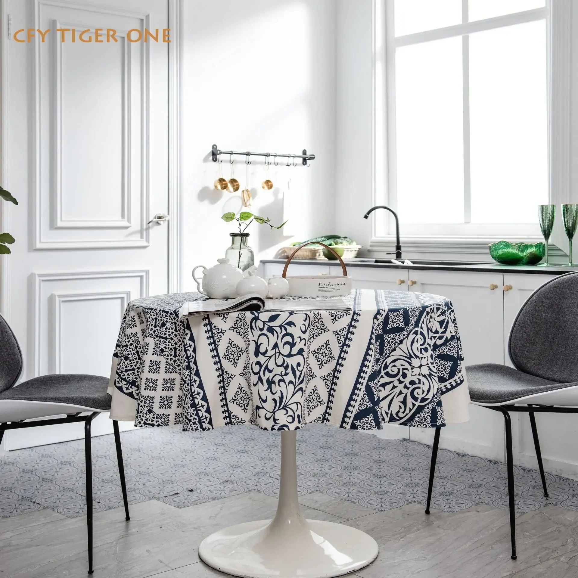 

Cotton Linen Bohemian Ethos Round Tablecloth Tassel Tablecloth Able Tea Round Table Map Table Cover Dining Room