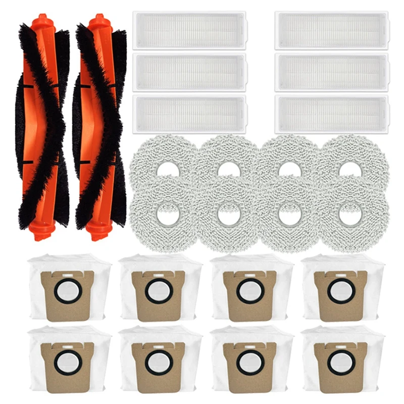 Accesorios para Xiaomi Mijia M30 Pro/C107, rodillo de repuesto, Cepillo Lateral principal, filtro Hepa, paño de mopa, bolsa de polvo, accesorios de repuesto