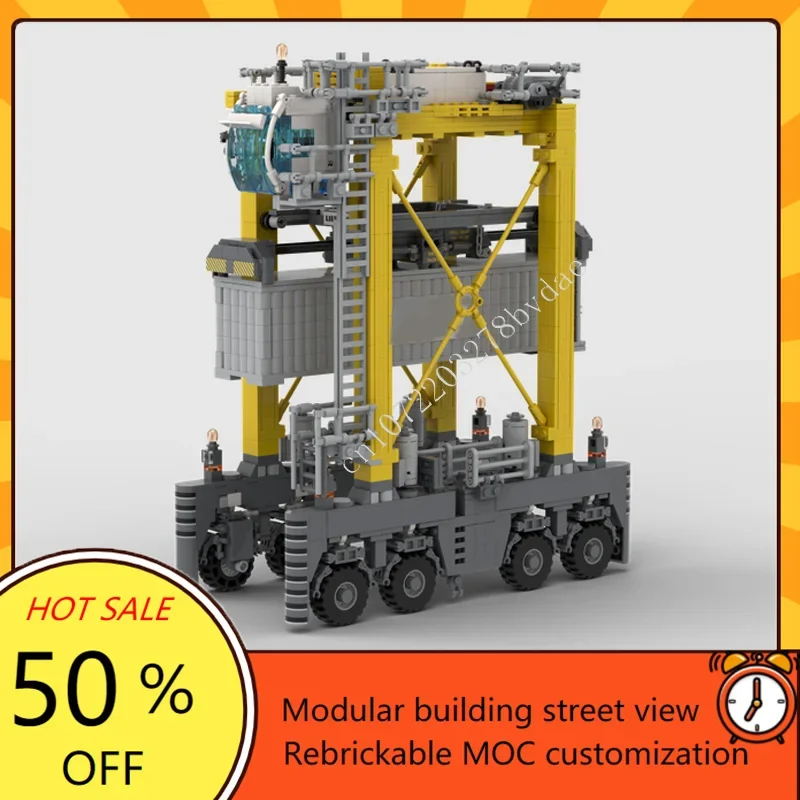 

1963PCS MOC Liebherr Straddle Carrier Building Blocks Model Bricks Technical Brick DIY Assembly Set Toy For Child Holiday Gifts