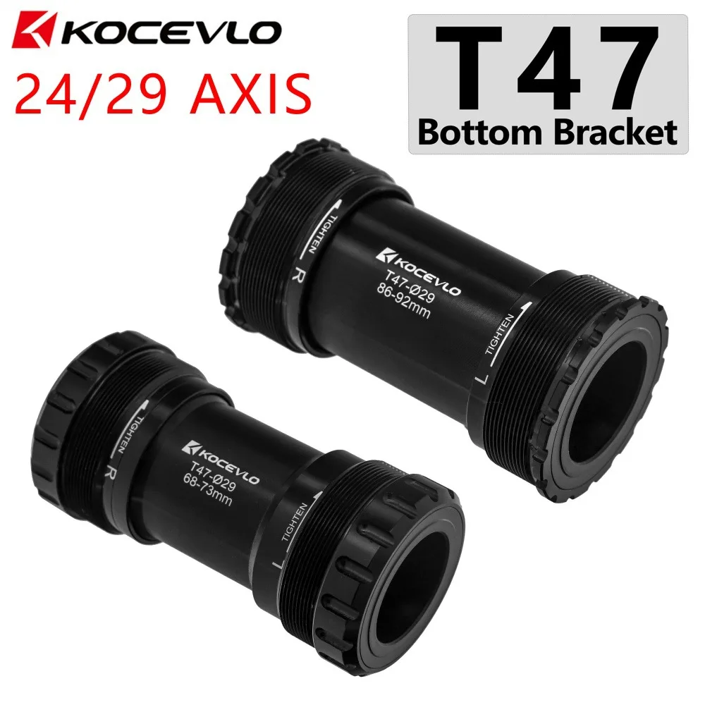 AliExpress NONE KOCEVLO T47 Threaded DUB Bottom Bracket Inner Diameter 47mm Width 68-86.5MM Aluminum Bearing For 24MM /28.99 Cranksets Axis