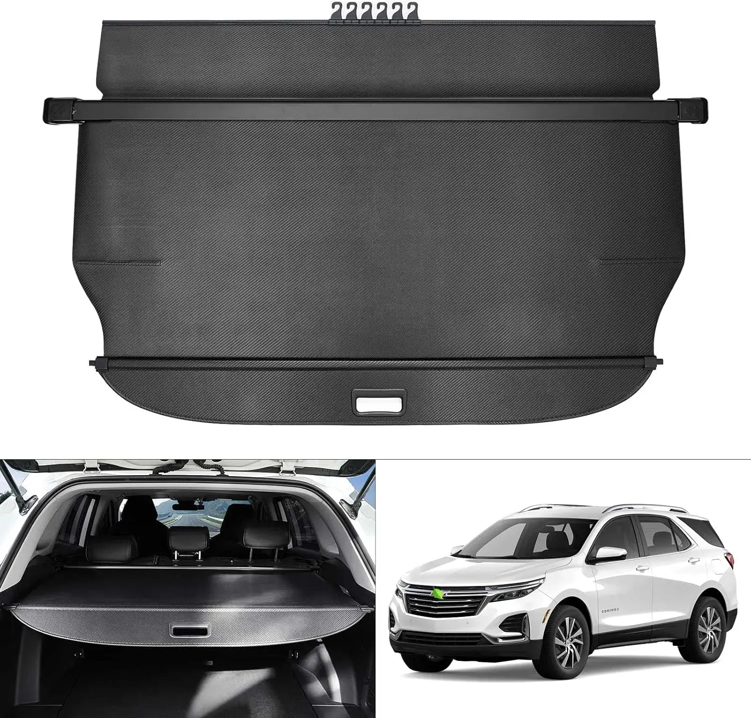 Retractable Cargo Cover for Chevy Equinox/GMC Terrain 2024 2023 2022 2021 2020 2019 2018 Chevrolet Equinox Trunk Cover with Hook