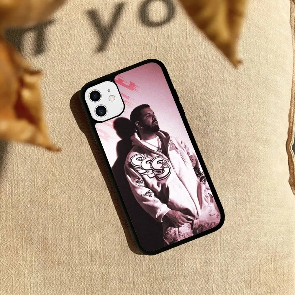 Capa de Telefone Singer Rapper D-Drake para iPhone 16 Pro Max 15 14 Plus 14 13 12 11 17, Capa Traseira em PC+TPU