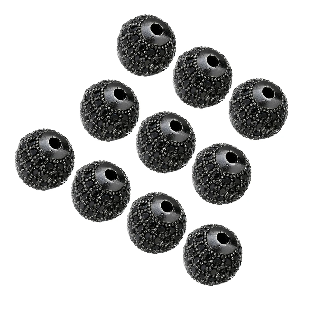 

10 PCS Bracelet Jewelry Beads Loose Making Micro Setting Metal Accessories Materials