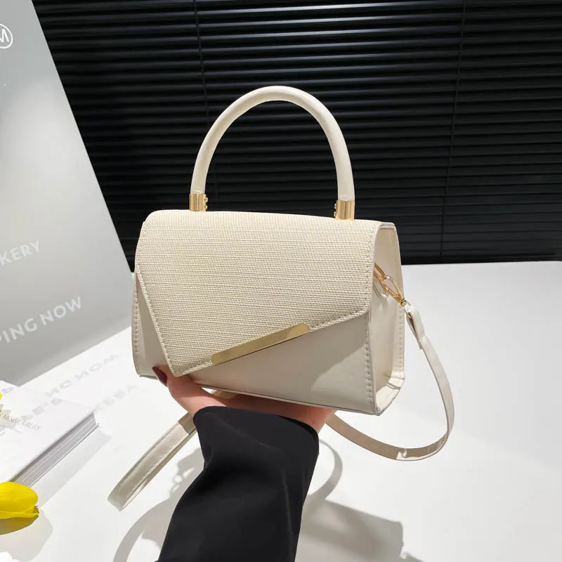 

Light Luxury Hand-held Small Square Bag for Women, New Fashionable and Versatile Spliced Shoulder Bag, Stylish Crossbody Bags
