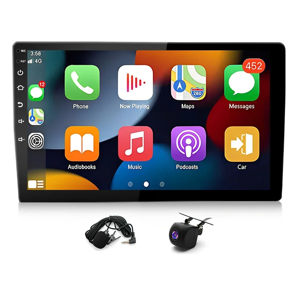 Universal Car Stereo Radio For Wrangler JK 2007-2010 For Ram 1500 2500 3500 2006-2008 10.1in GPS Navigation Head Unit SWC 4+64G