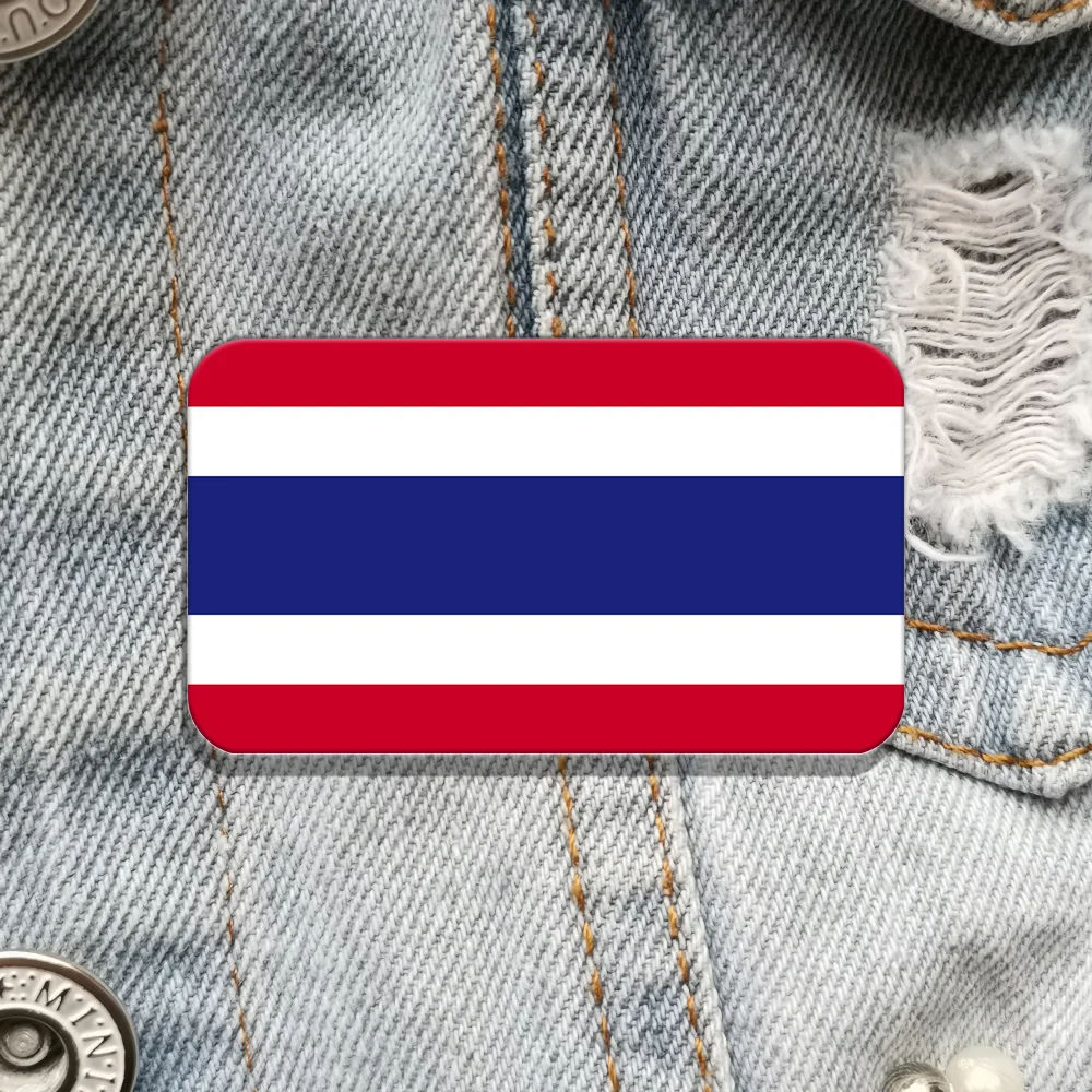 تايلاند علم الدولة شعار الفن دبوس بروش قميص طوق الملابس التبعي دبوس مجوهرات عصري #3