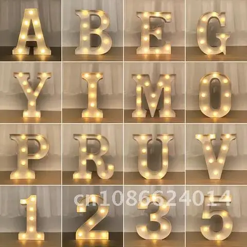 26 English Alphabet Lamp Christmas Tree Ornaments Christmas Decorations for Home Decor Luminous LED Letter Light Navidad Kerst