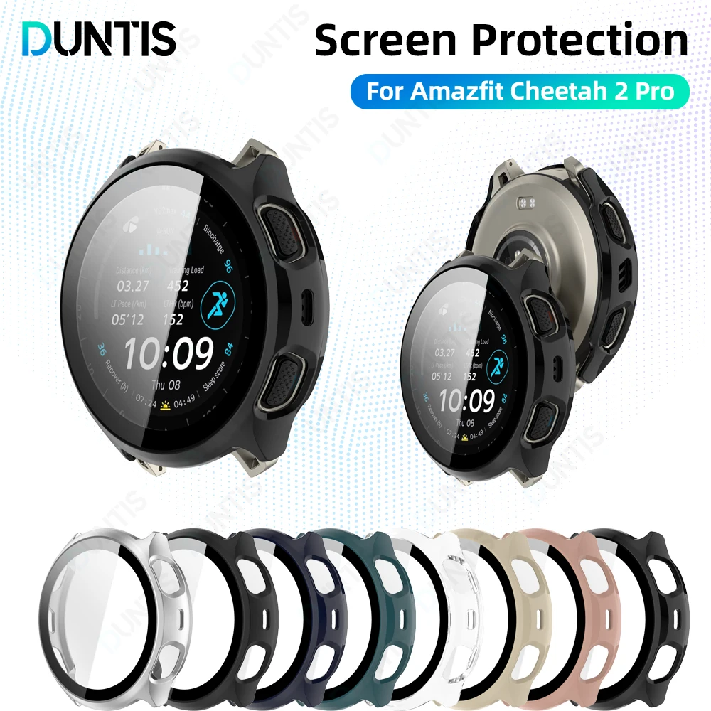 

Screen Protector Case For Amazfit Cheetah 2 Pro HD Anti-Fog Tempered Glass & Hard PC Bumper Accessories For Amazfit