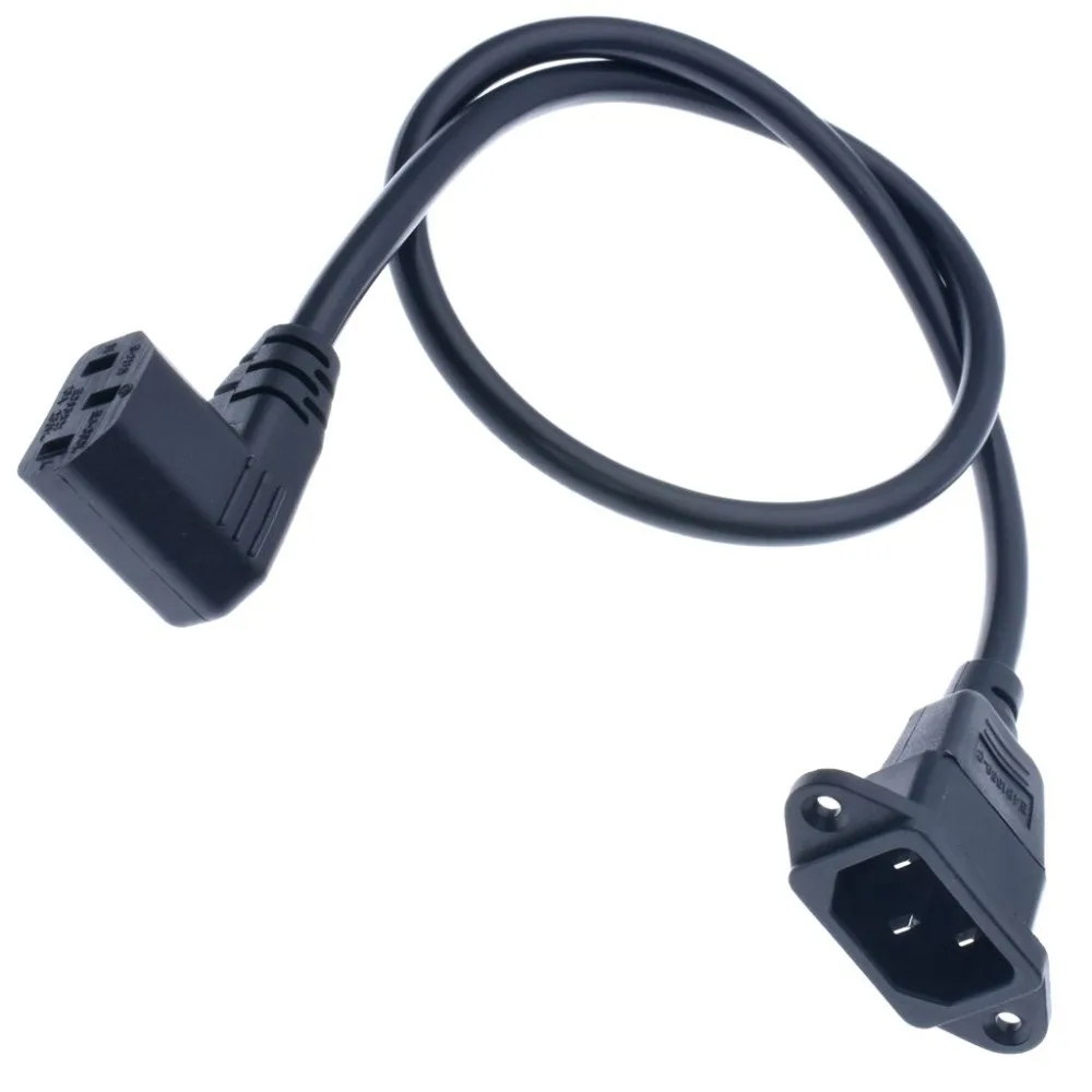 IEC320 C14 to C13 Extension cord,C14 with screw holes and C13 Short,60cm lenght.Drop shipping availables
