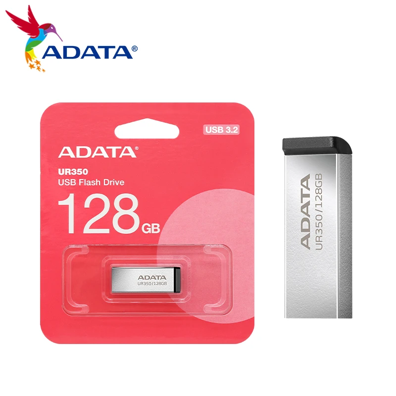 ADATA Chiavetta USB USB3.2 UR350 Chiavetta di memoria flash 32 GB 64 GB 128 GB 256 GB Bus seriale universale UDisk per laptop desktop