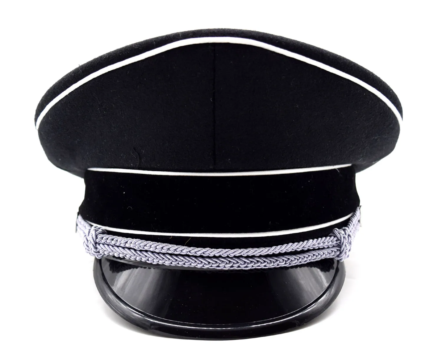 

Cosplay German M32 Elite Woolen Officer Visor Hat Cap W White Piping