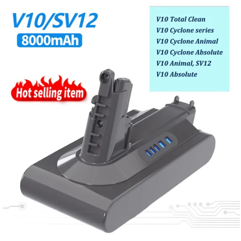 

6000mAh 21.6V For Dyson V6 V7 V8 V10 Battery Absolute V8 Animal Li-ion SV10 Vacuum Cleaner series Rechargeable batteries