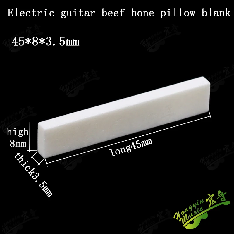 1 Stück Echter Knochensattel für Folk-, Akustik-, Klassische und Elektrische Gitarren 55mm/100mm Gitarrenzubehör – Detail 10