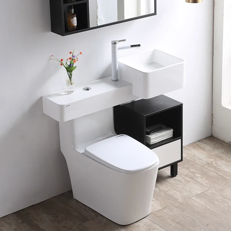 Small Apartment Wash Basin with Toilet Integrated Wash Inter-Platform Basin Sink Wash Basin One-Piece Closet