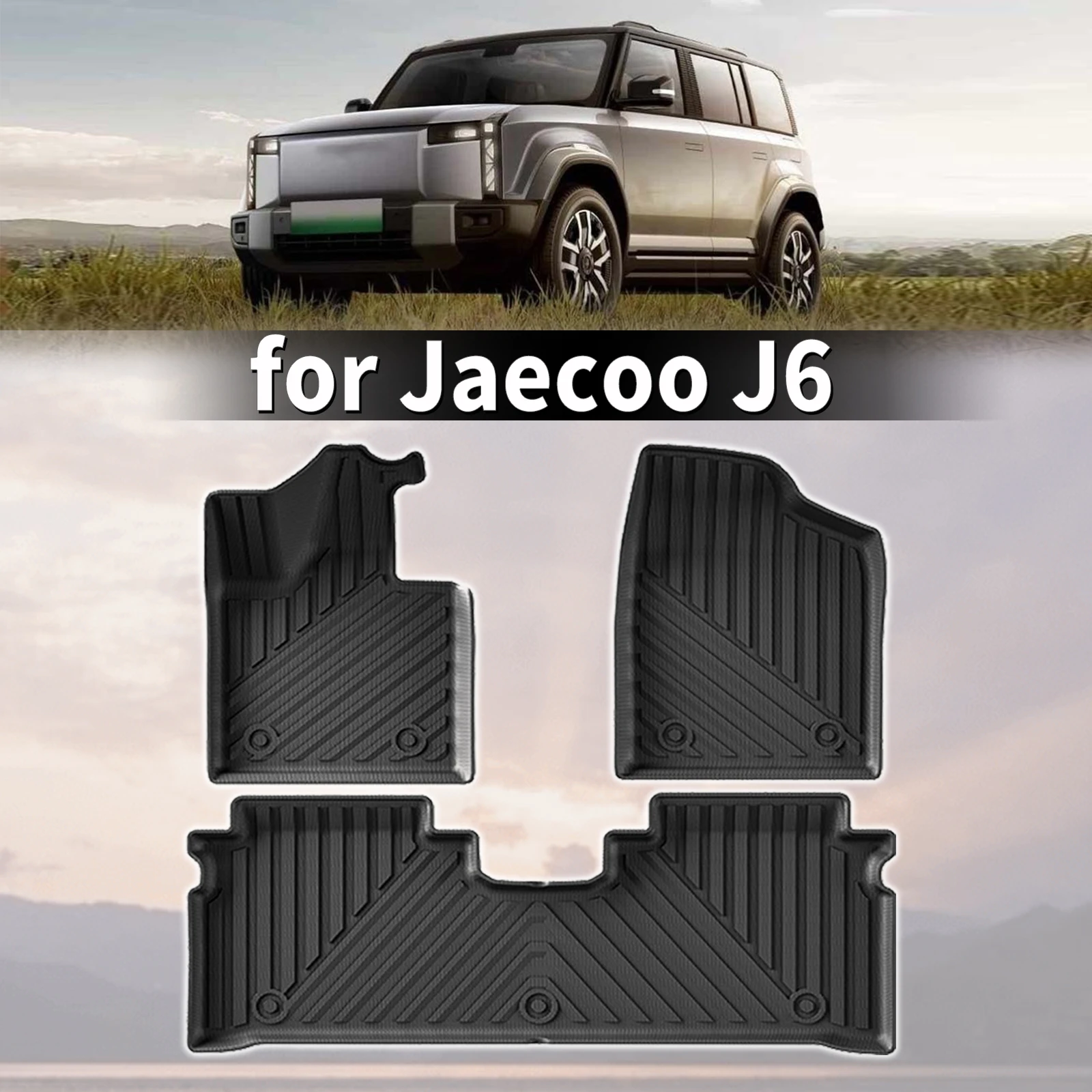 

Full Set TPE Car floor Mats + Trunk Cargo Liner for Chery iCAR 03 Jaecoo J6 2024 2025 2026 (LHD/RHD) Custom Fit Accessories