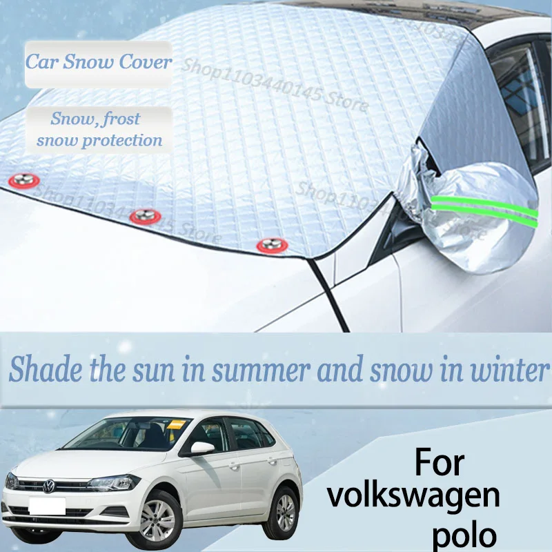 

For volkswagen polo car Snow Windscreen, Snow, Frost, Dust and UV Visor, Winter car clothing, thick magnetic