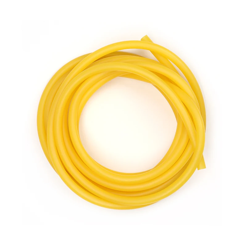 2/5/10m Latex-Gummischläuche Gelb ID 1,6mm~18mm Hochelastischer Angelreif Elastisches Fitnessband für Schleuder Katapult