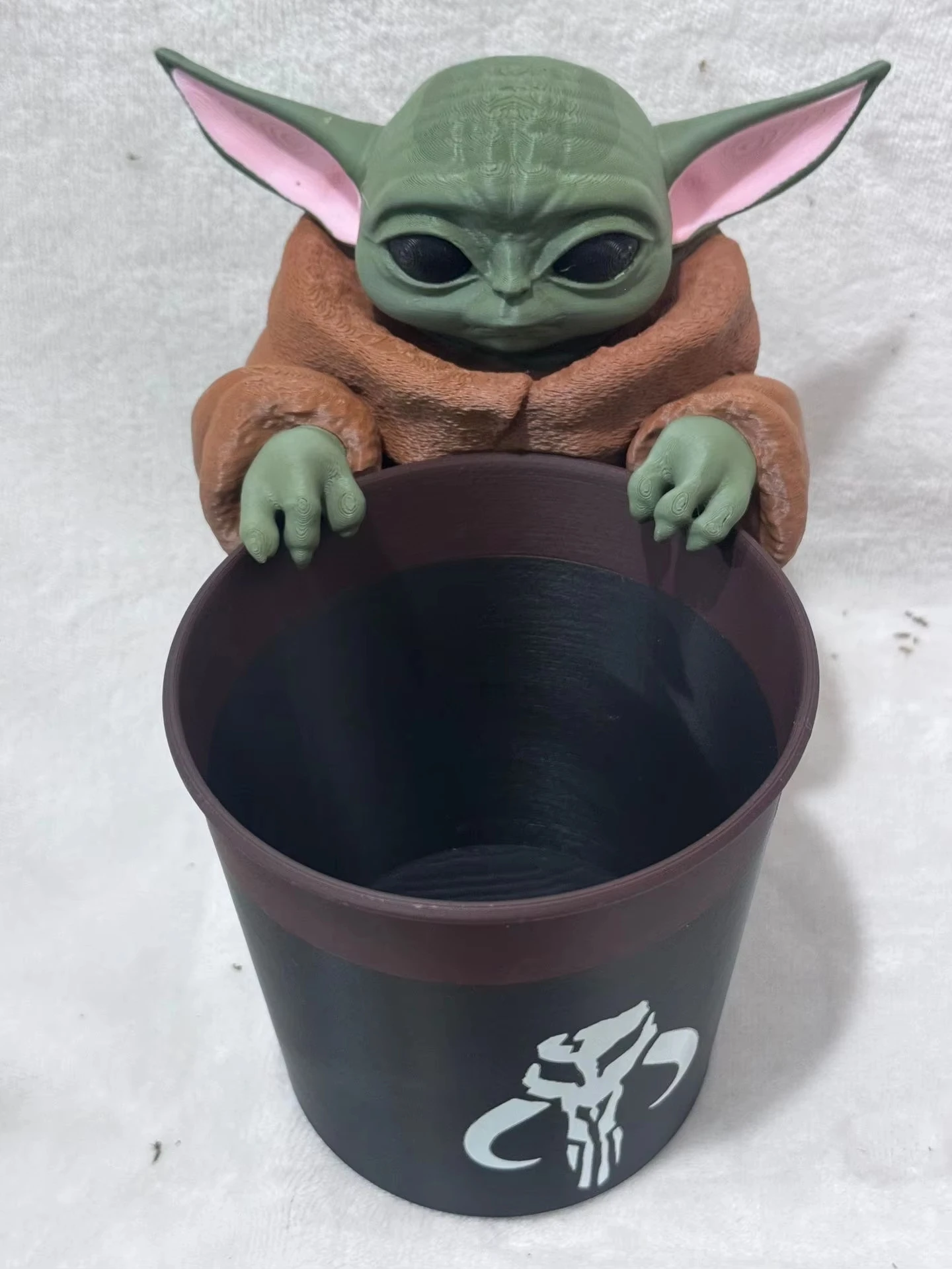 Star Wars Baby Yoda Popcorn Bucket Mandalorian Grogu 3D Printed Snack Bowl Cute Anime Figure Tub Movie Souvenir Gift For Kids view 2