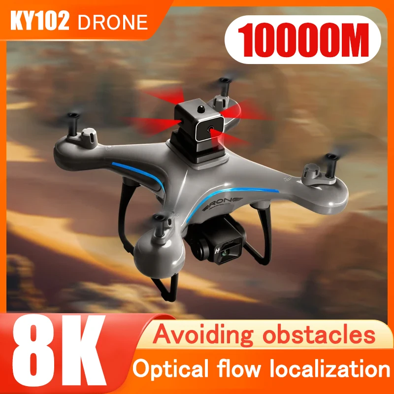 KY102 Profesional Drone 8k z dwoma aparatami fotograficznymi 360 unikania przeszkód optyczny przepływ GPS czteroosiowa zdalnie sterowanego samolotu