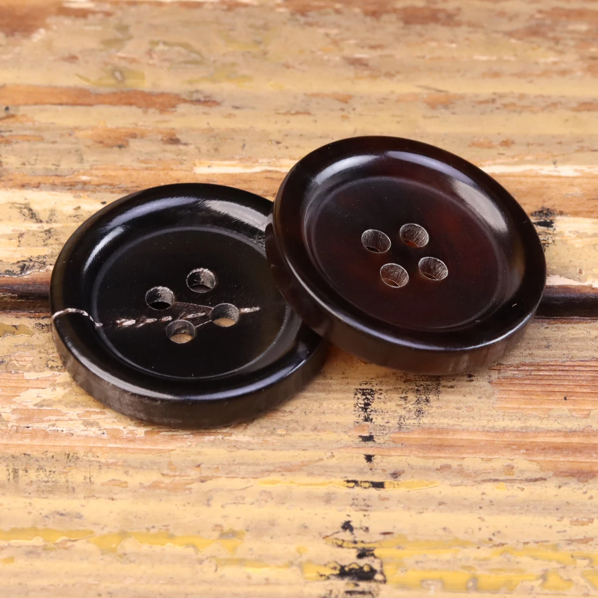 6pcs Classic Black Horn Button for Formal Suit Jacket Blazer Genuine Buttons for Clothing Sewing Supplies 15mm-30mm