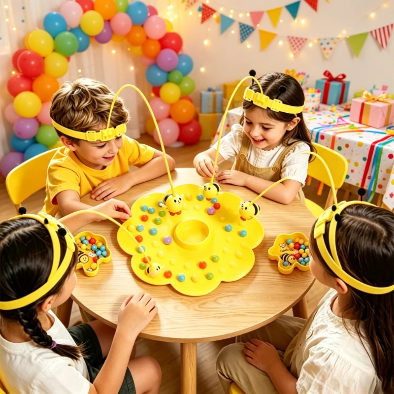 Bumble Bee Magnetic Toy Funny Family Board Games Montessori Sorting Puzzle Fishing Toys Interactive Games for Kids and Adults