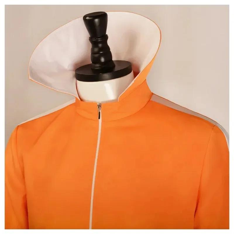

CyCartoon Movie Vector Cosplay Costume Orange Jakect Pants Men Outfits Set Mushroom-shaped Wig Halloween Carnival Party Costumes