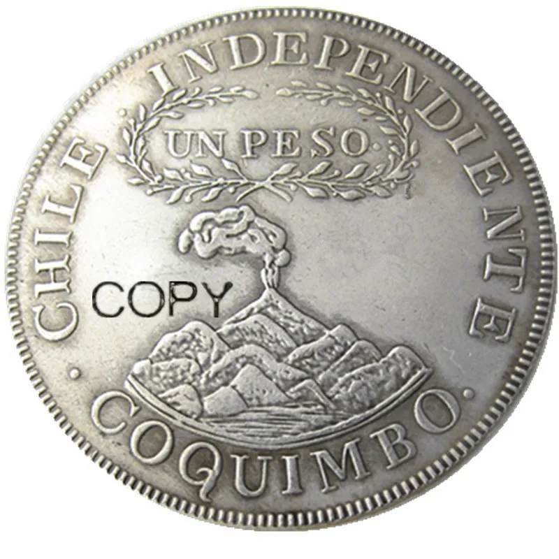 Chile Republic Peso 1828 COQUIMBO Silver Silver Plated Copy coin