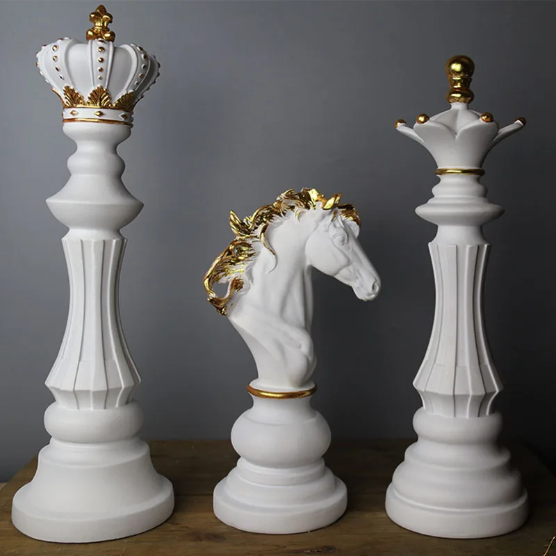 

Creative Resin Realistic Chess Handicrafts Decoration To Success King Queen Home Living Room Study Decoration Decor For Home Int