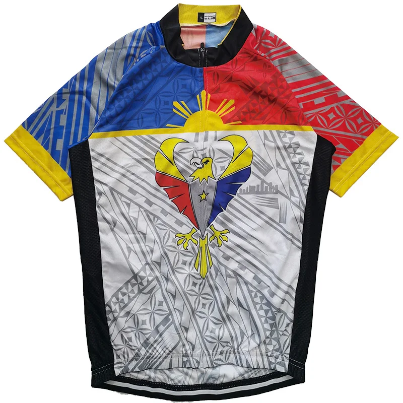 Philippines Cycling Wear Long Sleeve Sweater Road Shirt MTB Bike Jersey Downhill Polyester Clothes Tour Jacket Champ Summer Top