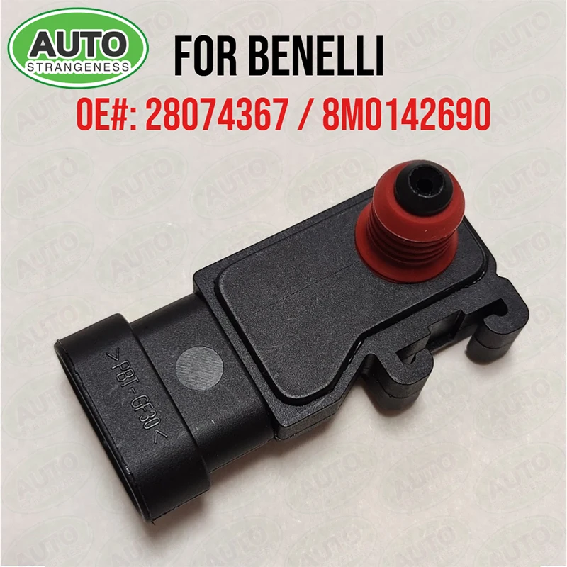 Sensor de presión de admisión MAP 28074367 compatible con Benelli BN302 BN251 TNT25 TNT300 302S STELS300 TRK251 TNT600 - Piezas de repuesto
