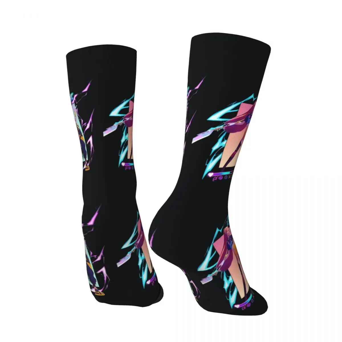 Demon Hunters Anime Band Socks Autumn Stockings Funny Unisex Warm Soft Socks Graphic Outdoor Non Slip Socks