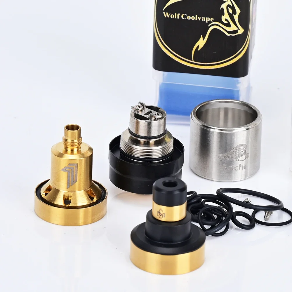 Wolfcoolvape Kayfun V6 Style RTA Tank Atomizer MTL Vape Top Fill System with Bell Cap Rebuildable Tank for E-Cigarette Mods