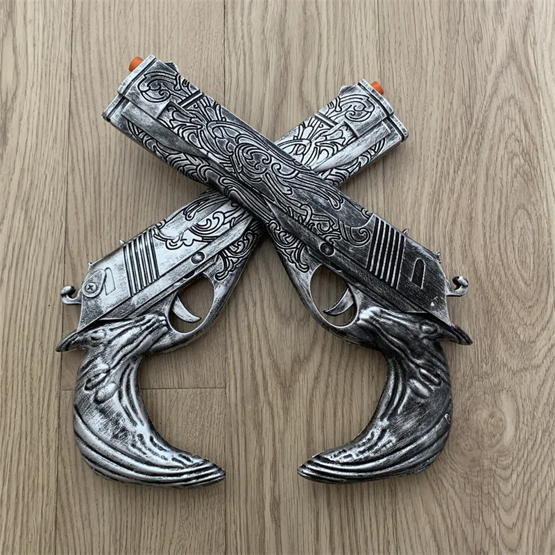 DMC Dante Gun Updated Ver. Ebony Ivory White Revolvers Weapon Double Guns 1:1 Cosplay Role play Model Gift Rubber No Shooting