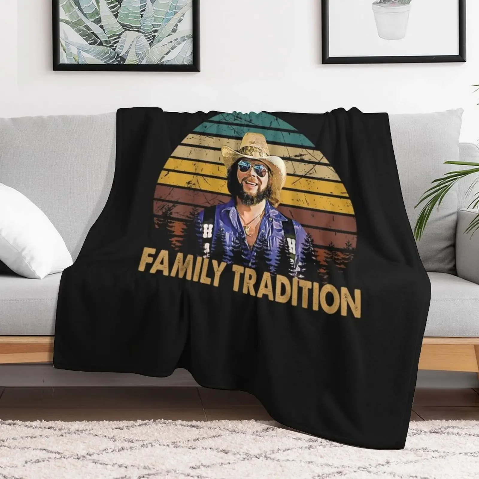 Vintage Hank Arts Williams Country Music Outfits Family Traditions Throw Blanket Bed Warm Blankets