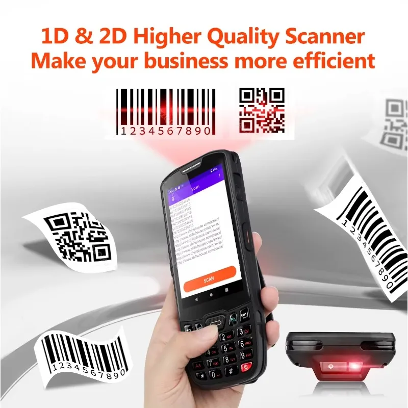 Rugged Android 13 4+64GB Logistic PDA Mobile Barcode Scanner Portable Data Collector Computer for Retail Inventory Warehouse