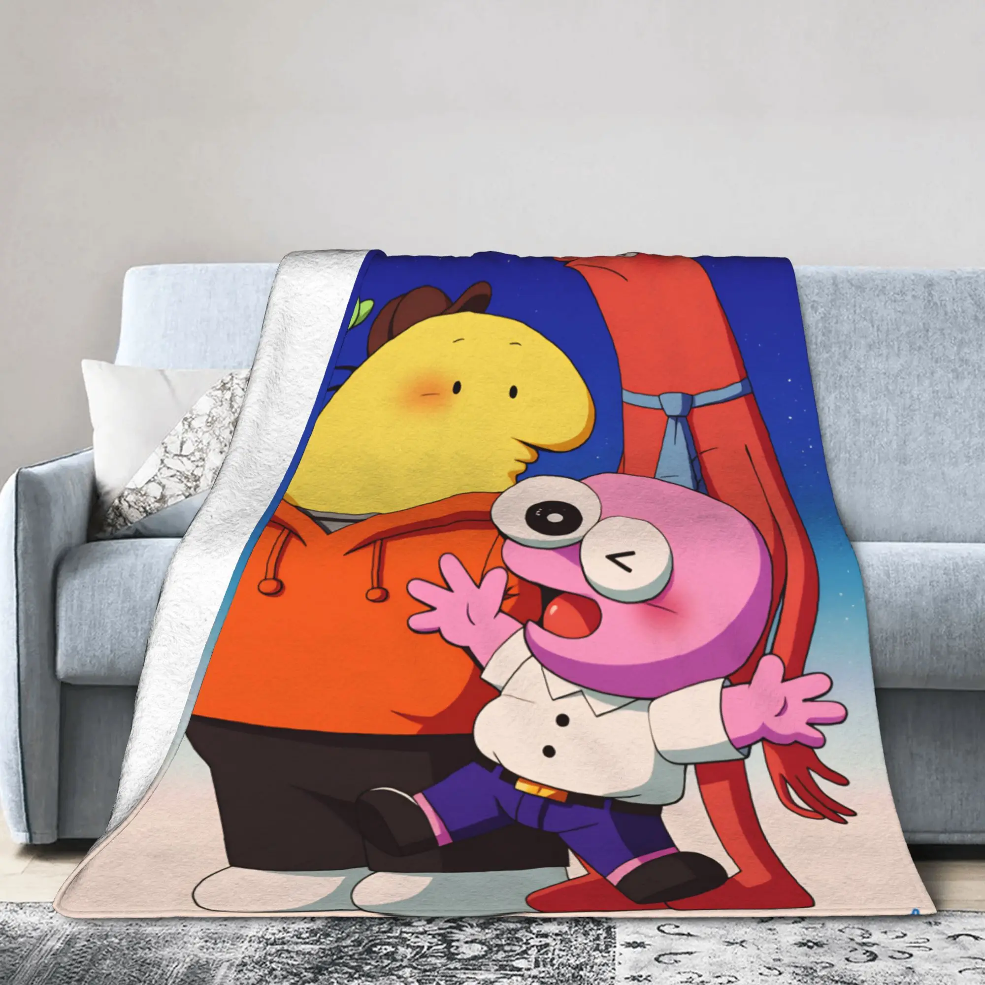 بطانية ناعمة للأطفال والكبار ديكور الأصدقاء المبتسمين بيم تشارلي رمي بطانية الفانيلا المفرش لديكور المنزل غطاء سرير أريكة #3