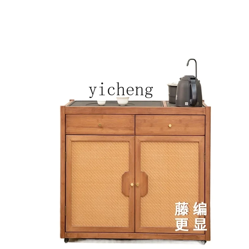 

HD household kettle integrated tea cabinet Chinese style tea table Kung Fu tea table sofa side cabinet