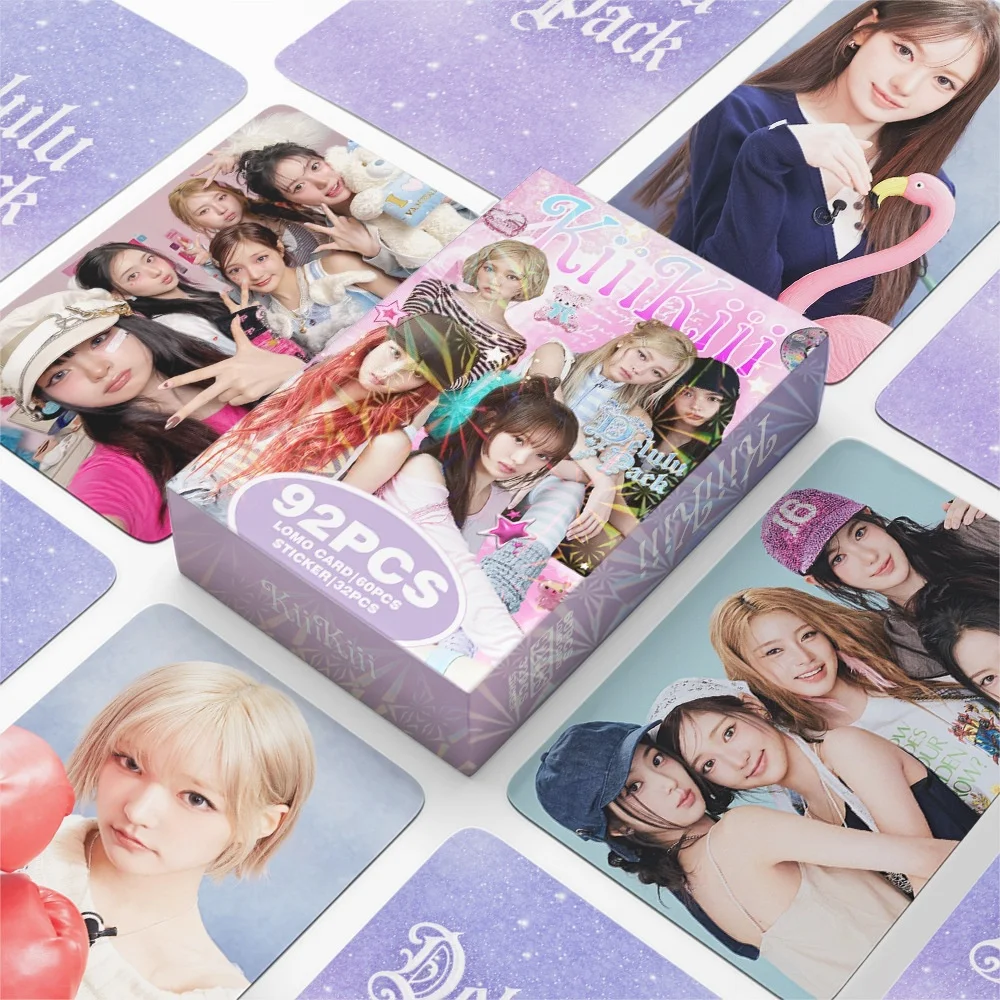 92 piezas/set de tarjetas fotográficas periféricas para álbum, tarjetas fotográficas coleccionables del grupo femenino coreano Delulu Pack, tarjetas LOMO, regalos para fans.