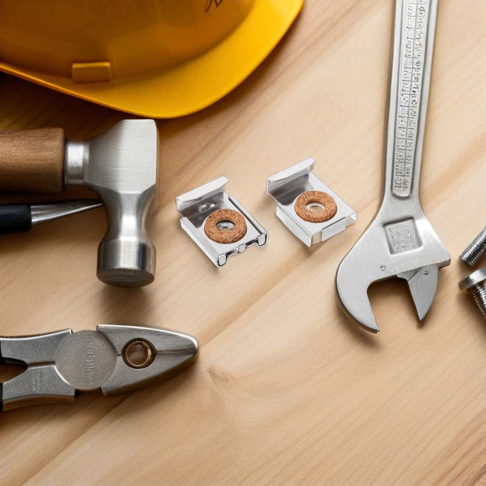 

1 Set Stainless Steel Mirror Clips Square Design For Frameless Mirrors Easy Installation Home Office Bathroom Use Heavy Duty