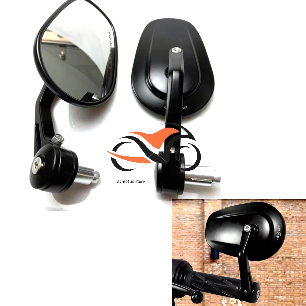 

E24 Mirror Bar End Motorcycle Rearview Mirror Universal For BMW R1250GS R1200GS For Kawasaki Z1000 Z750 For Honda CB1000R CB600F