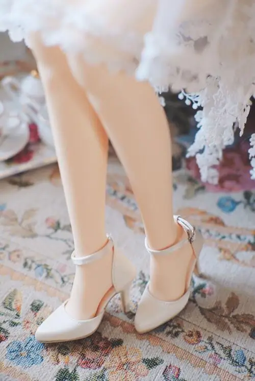 D04-A132 Kinder handgemachtes Spielzeug 1/3 1/4 Puppe bjd/sd Puppe Zubehör Silber rosa Gold Schnürung Seide Pumps High Heel Schuhe 1 stücke