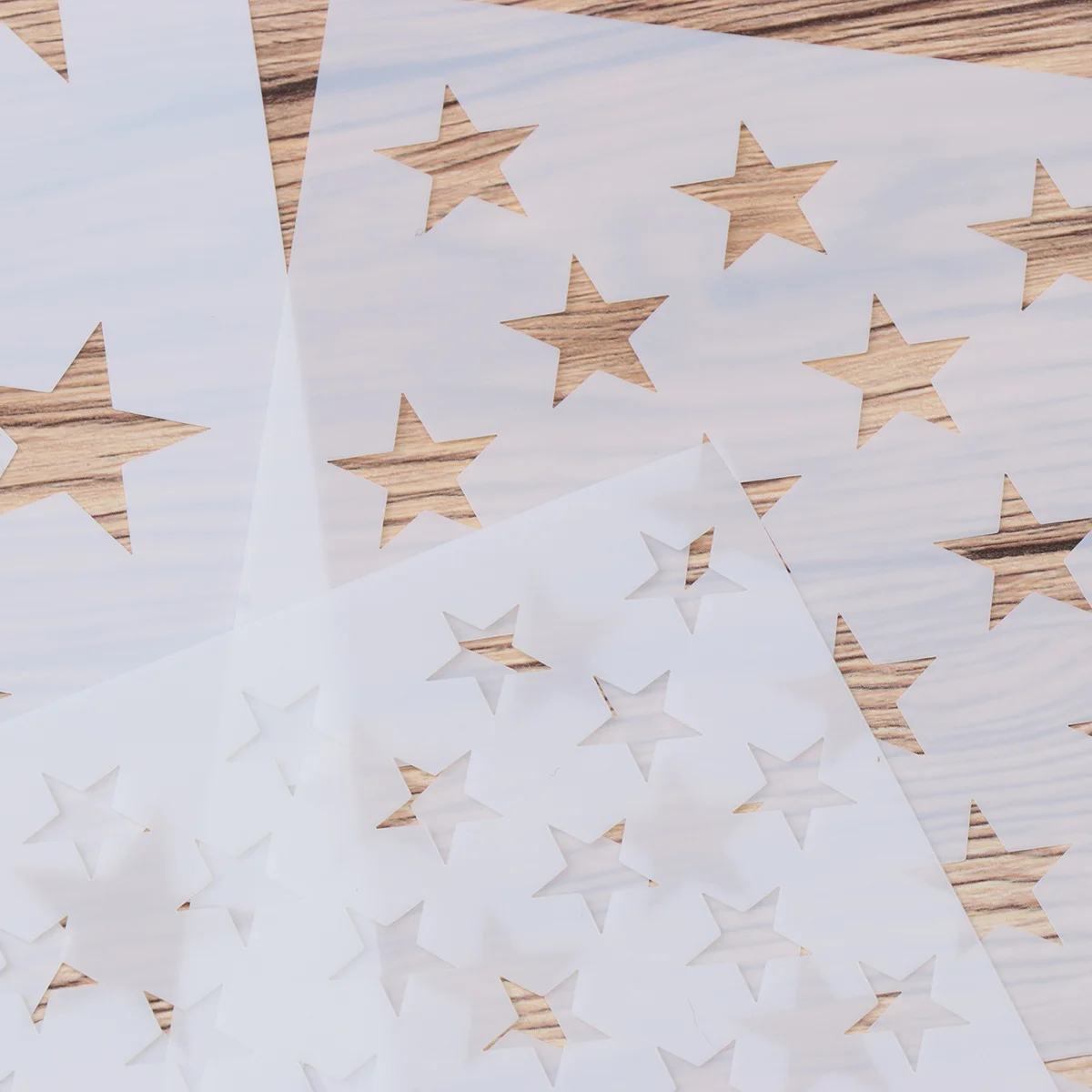 Set di stencil per disegno a stella da 3 pezzi Modelli cavi in plastica premium per pittura murale fai-da-te su legno, tessuto, vetro, metallo, cemento