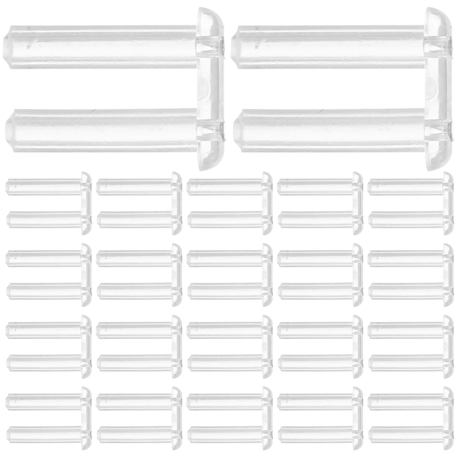200pcs Rimless Glasses Accessories 16x08x70mm Plastic Plugs Fixing Tools Clear Compression Sleeves Glasses Bushing Pin