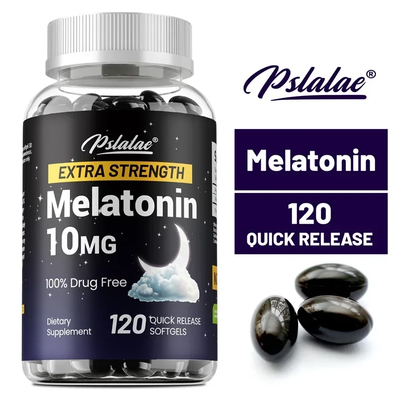 

Extra Strength Melatonin Capsules - Promotes Healthy Sleep, Relieves Stress, and Relaxes The Body and Mind, Suitable for Adults