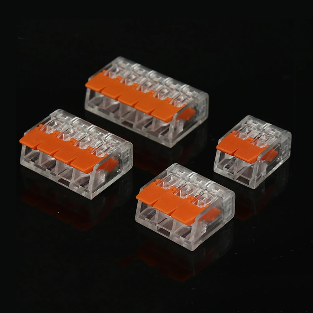 Mini Fast Wire Connector Cable Terminal Block Quick Wiring Connector Cable Connectors Splitter Fast Splice Push-in Terminals