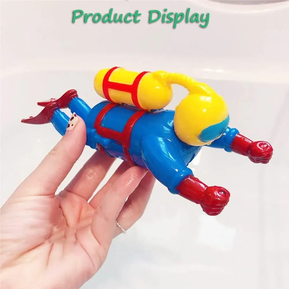 Wind-up mergulhador submarino banho brinquedo relógio natação & mergulho homem banheira brinquedo de água do bebê banheira piscina sapo figura haste presente
