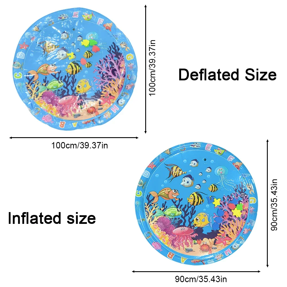 1pc 100cm/39.37 pouces poisson clown gonflable PVC tapis de jeu bébé jouer tapis d'eau enfant en bas âge Pad enfants éducation précoce activité jouets tapis